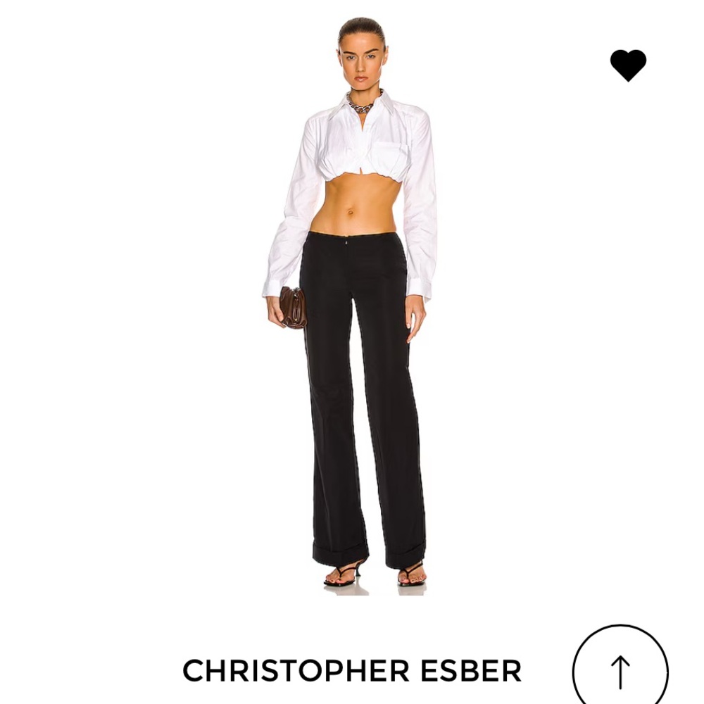 Christopher Esber White Crop Top
